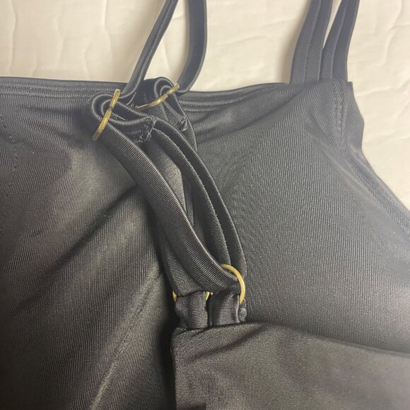 Andie The Rockaway Double Strap One Piece Swimsuit Black Sz SM - Picture 7 of 11